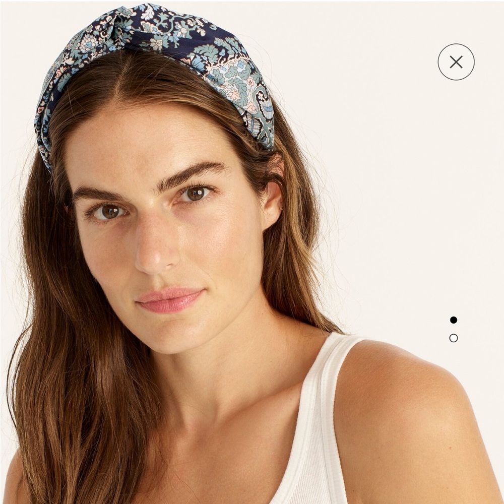 New J. Crew twist headband in paisley satin
